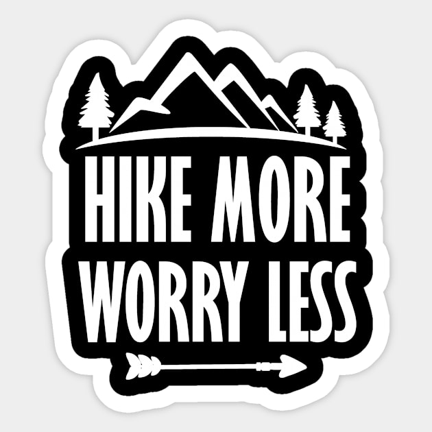 Hike More Worry Less Sticker by StacysCellar